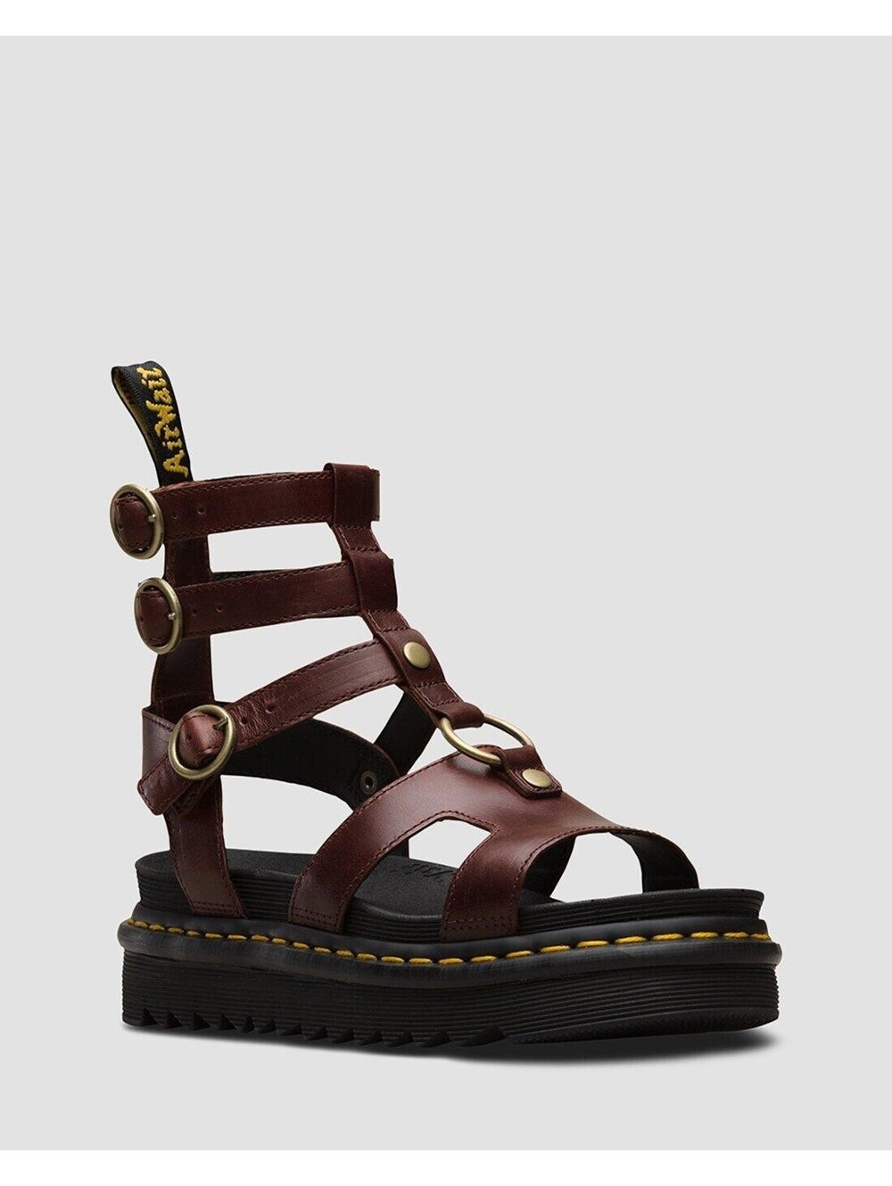 Dr. Marten Leather Adaira Sandal Gladiator Brando Chunky Platform Women 8 8.5 39